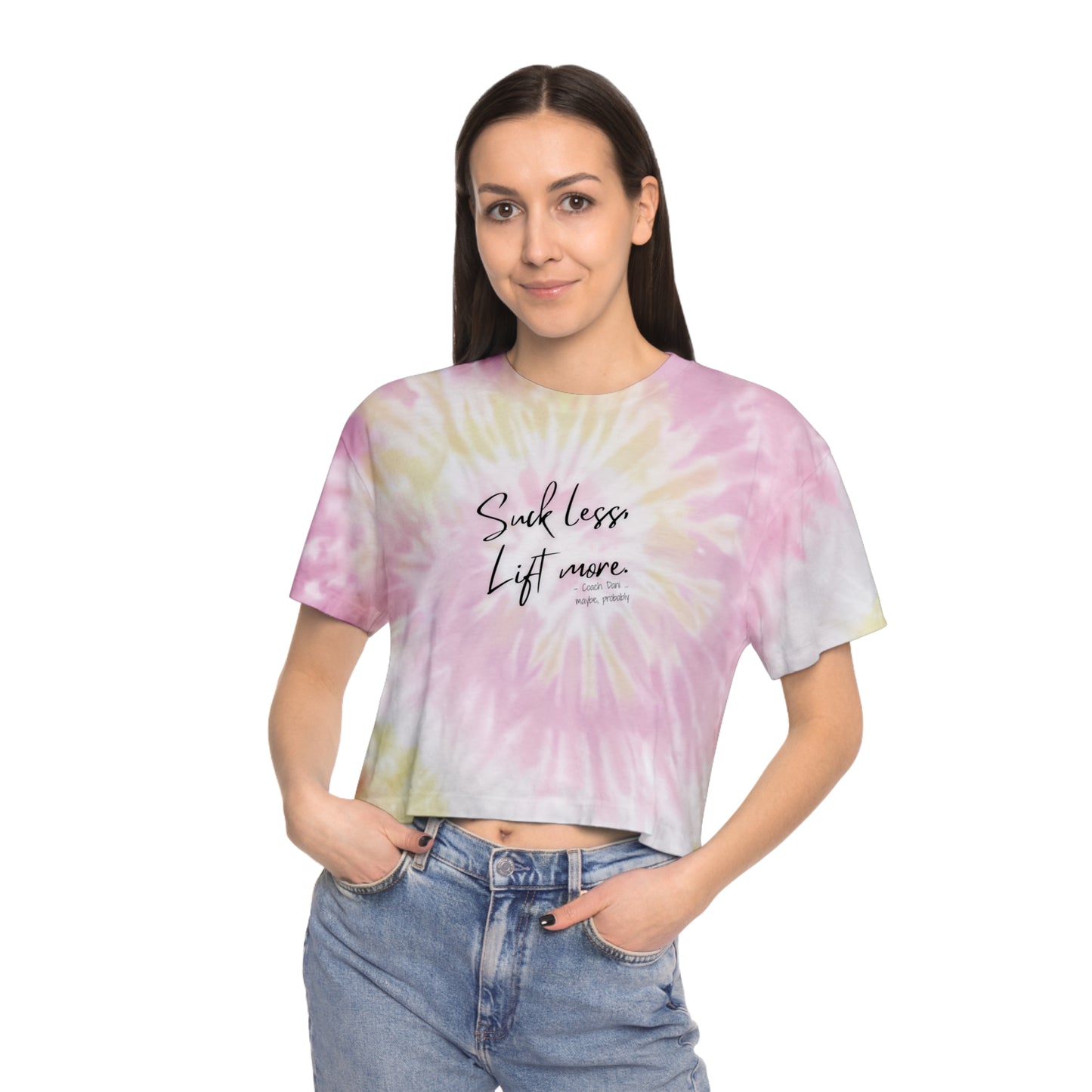 Lift More Women's Tie-Dye Crop Tee