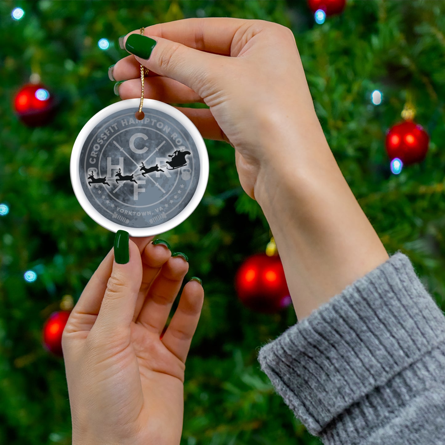 CFHR Sleigh Ceramic Ornament