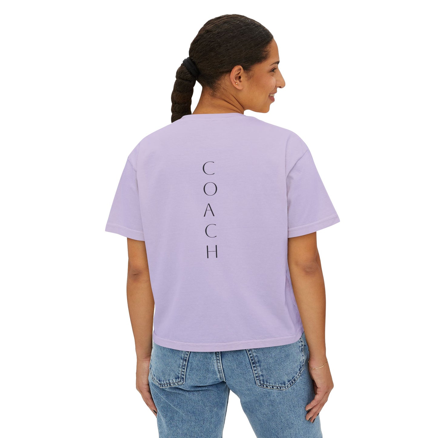 COACH But First CrossFit Boxy Tee
