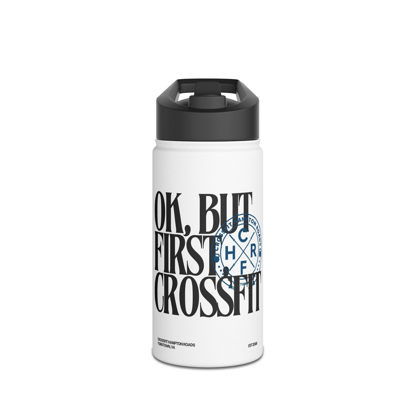 But First Stainless Steel Water Bottle, Standard Lid