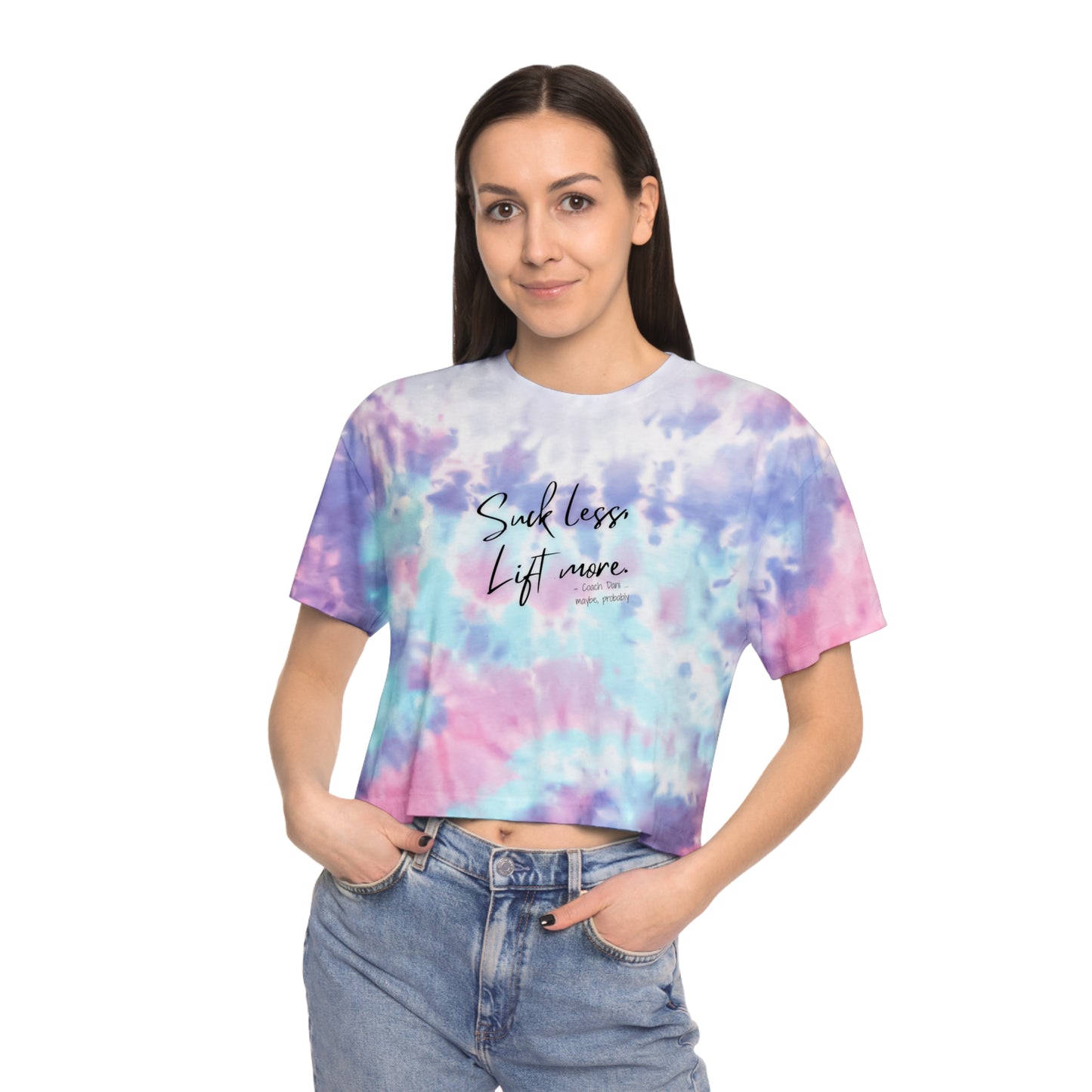 Lift More Women's Tie-Dye Crop Tee