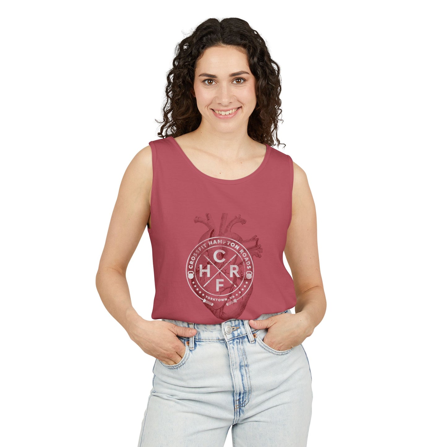 CFHR White Logo Heart Tank Top