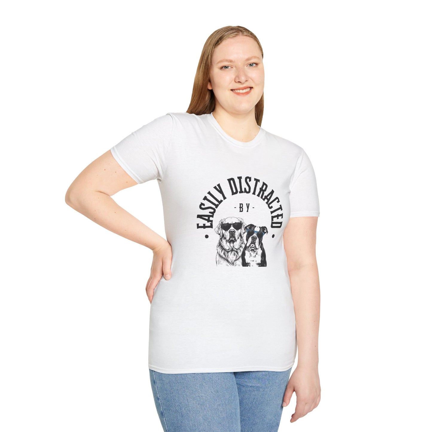 Easily Distracted by Dogs Unisex Tee