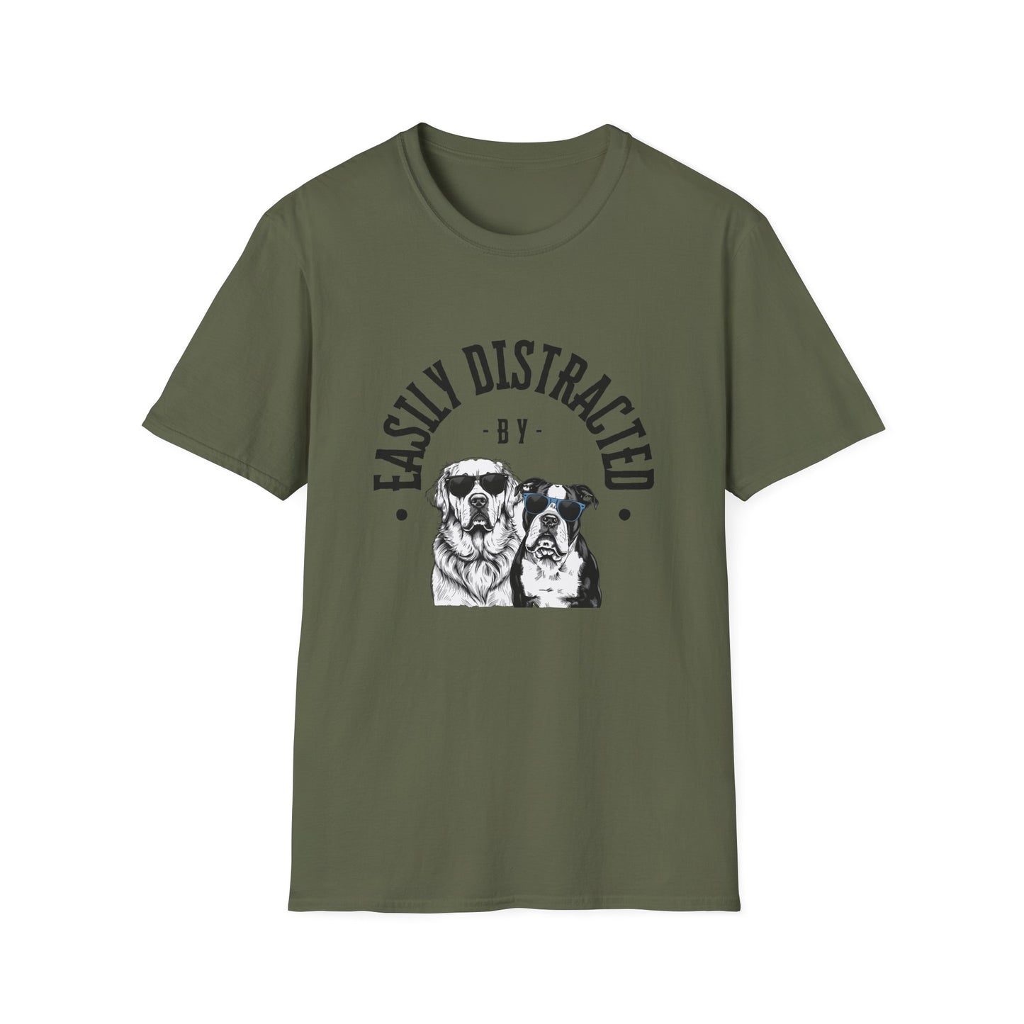 Easily Distracted by Dogs Unisex Tee