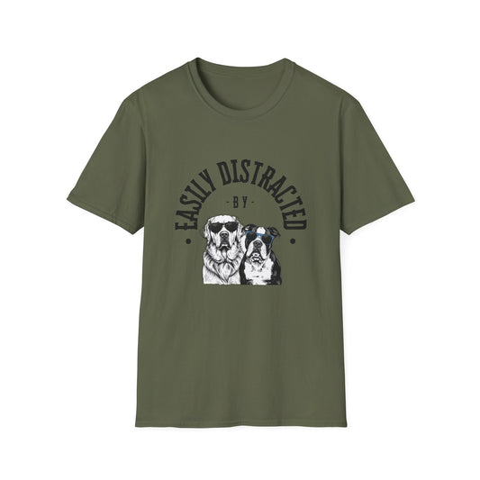 Easily Distracted by Dogs Unisex Tee