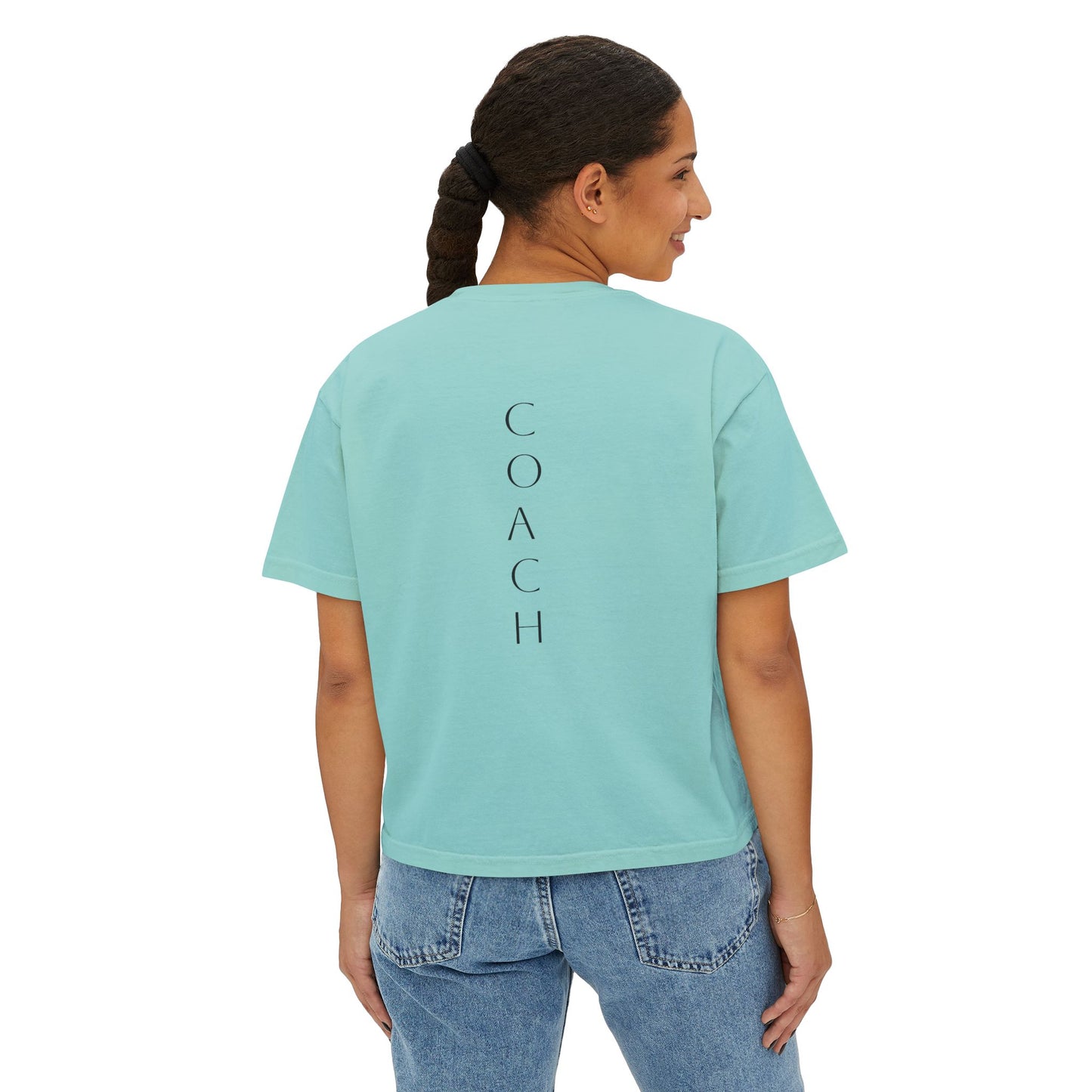 COACH But First CrossFit Boxy Tee