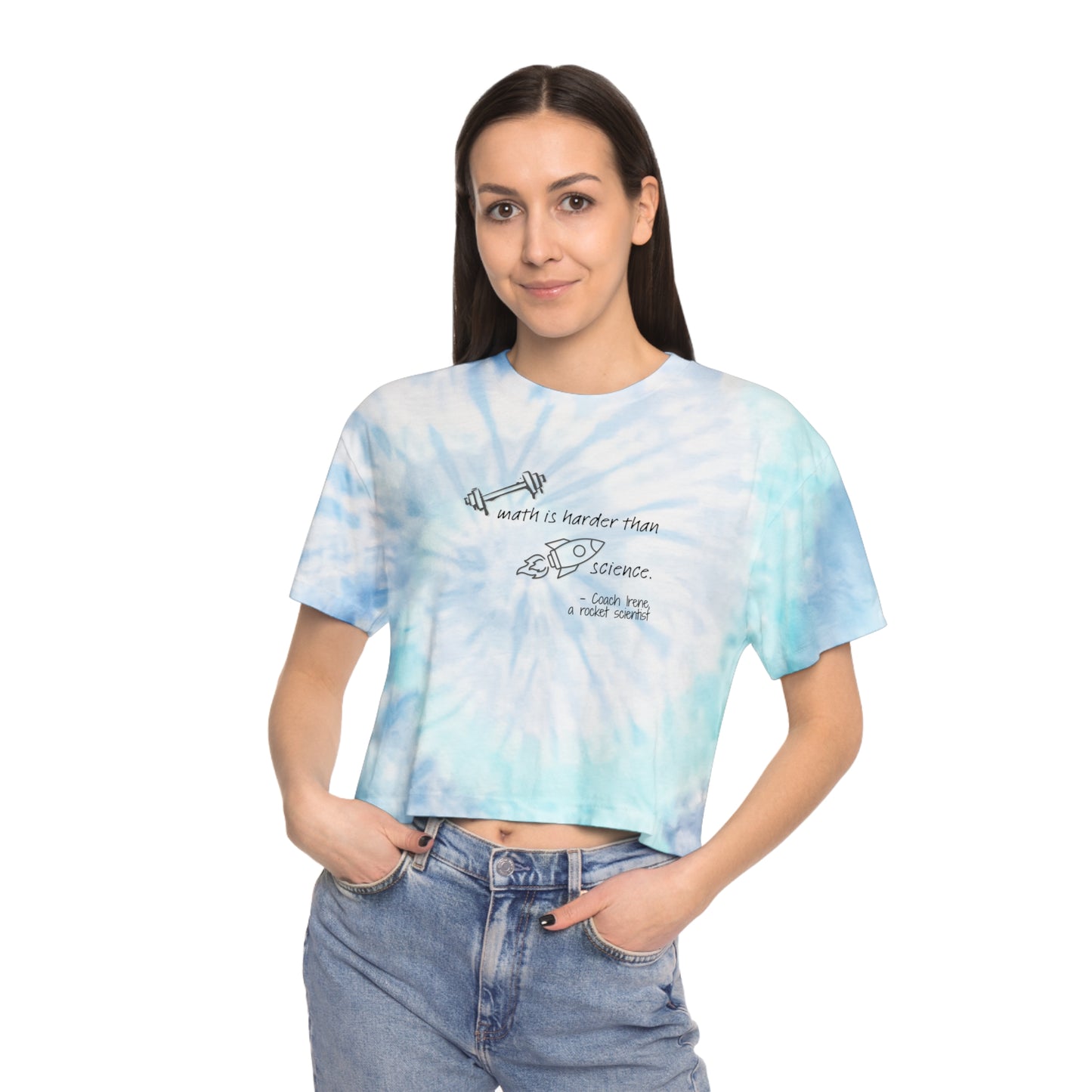 Barbell Math Women's Tie-Dye Crop Tee