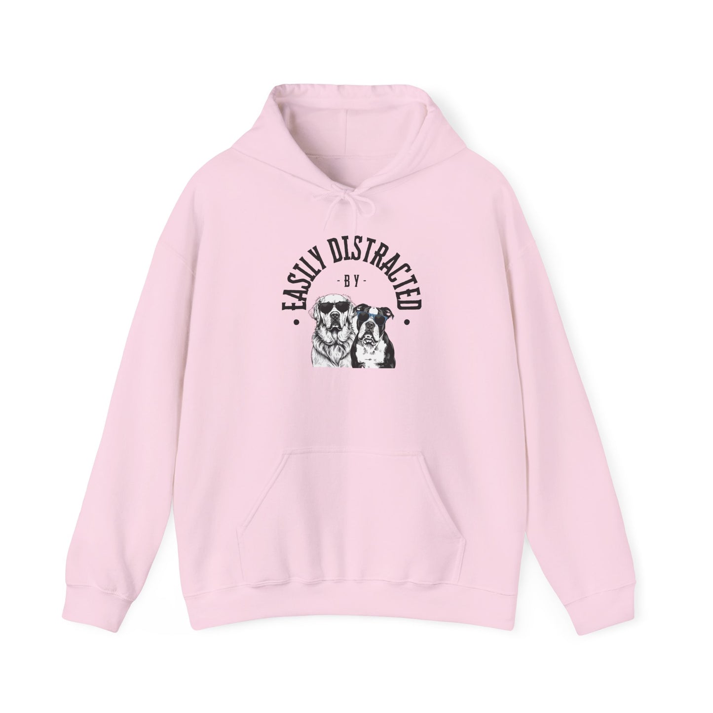 Easily Distracted by Dogs Hooded Sweatshirt