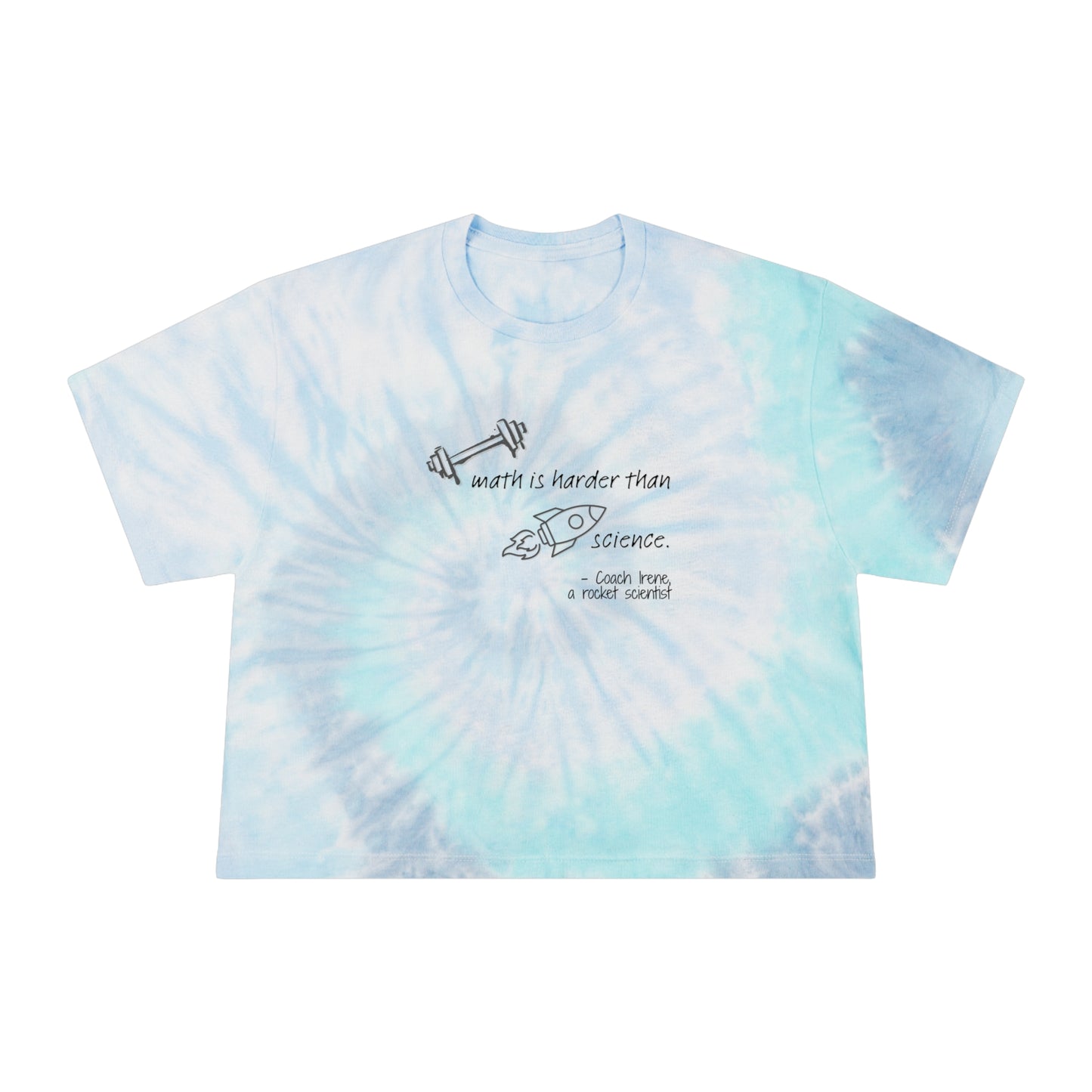 Barbell Math Women's Tie-Dye Crop Tee