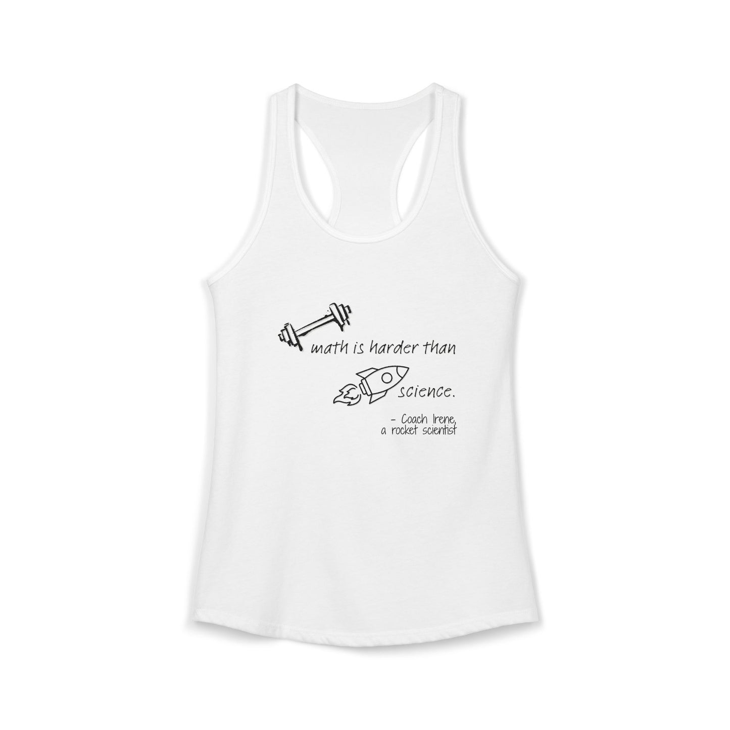 Barbell Math Womens Racerback