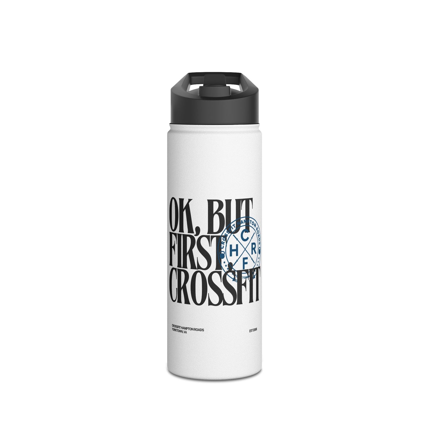 But First Stainless Steel Water Bottle, Standard Lid