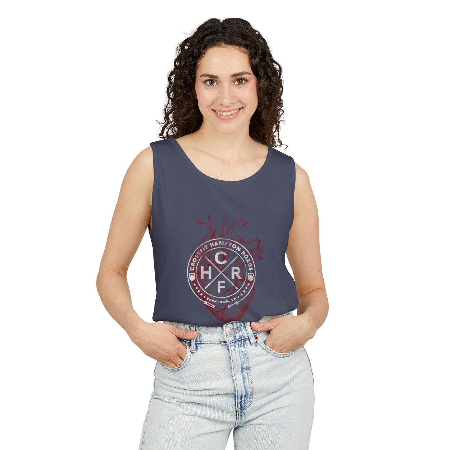 CFHR White Logo Heart Tank Top