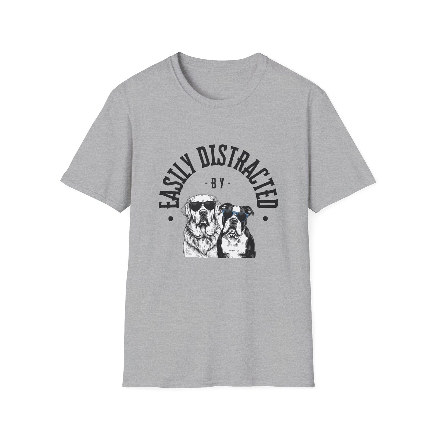 Easily Distracted by Dogs Unisex Tee