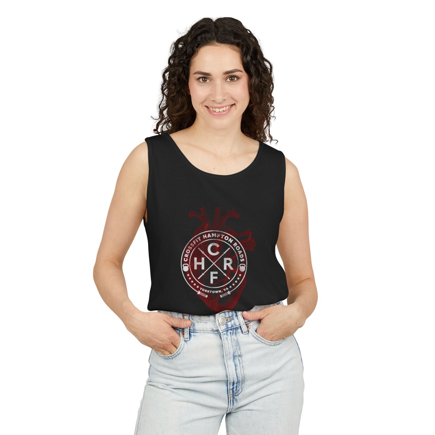 CFHR White Logo Heart Tank Top