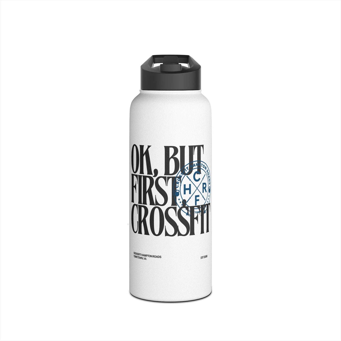 But First Stainless Steel Water Bottle, Standard Lid