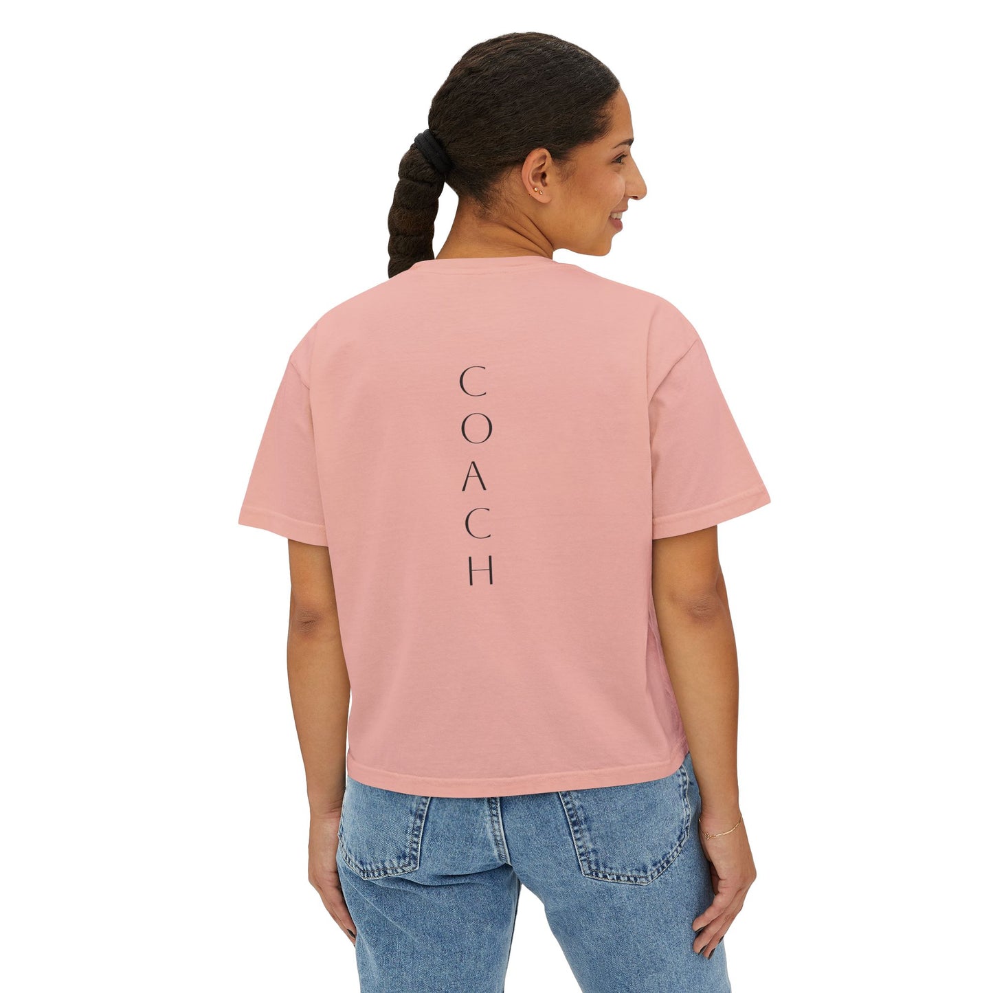 COACH But First CrossFit Boxy Tee