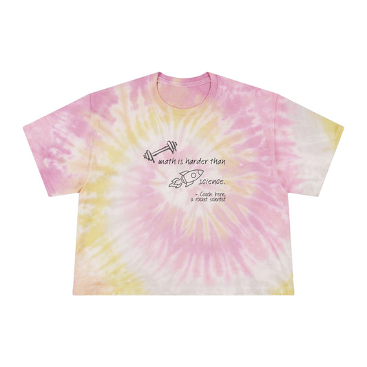 Barbell Math Women's Tie-Dye Crop Tee